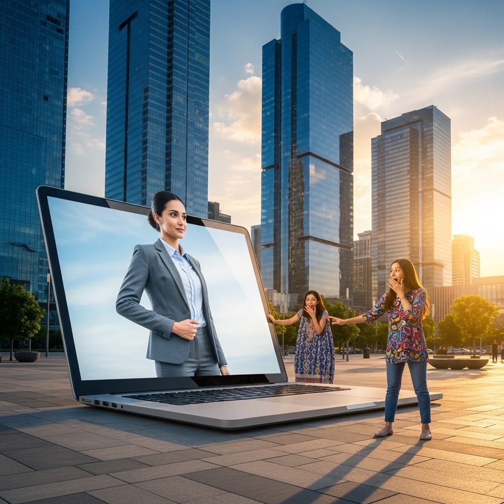 Digital marketing trainer guiding women in online digital marketing courses for women