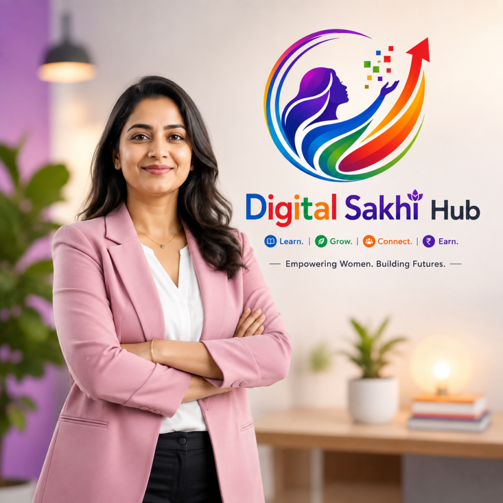 Woman learning digital skills online